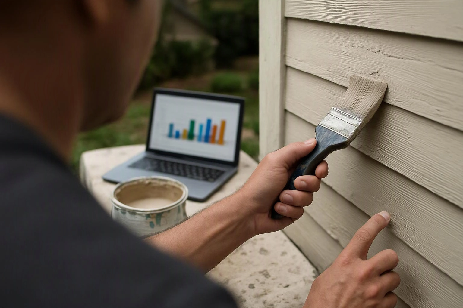 Exterior House Painting Preparation and Application Process